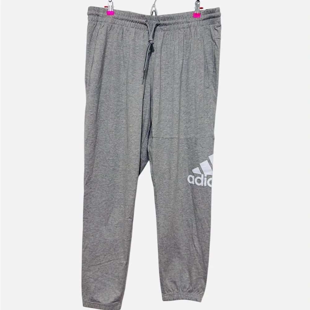 Adidas Essential Fleece Tapered Cuff Pants Sweatpants Joggers Gray Mens Size XL